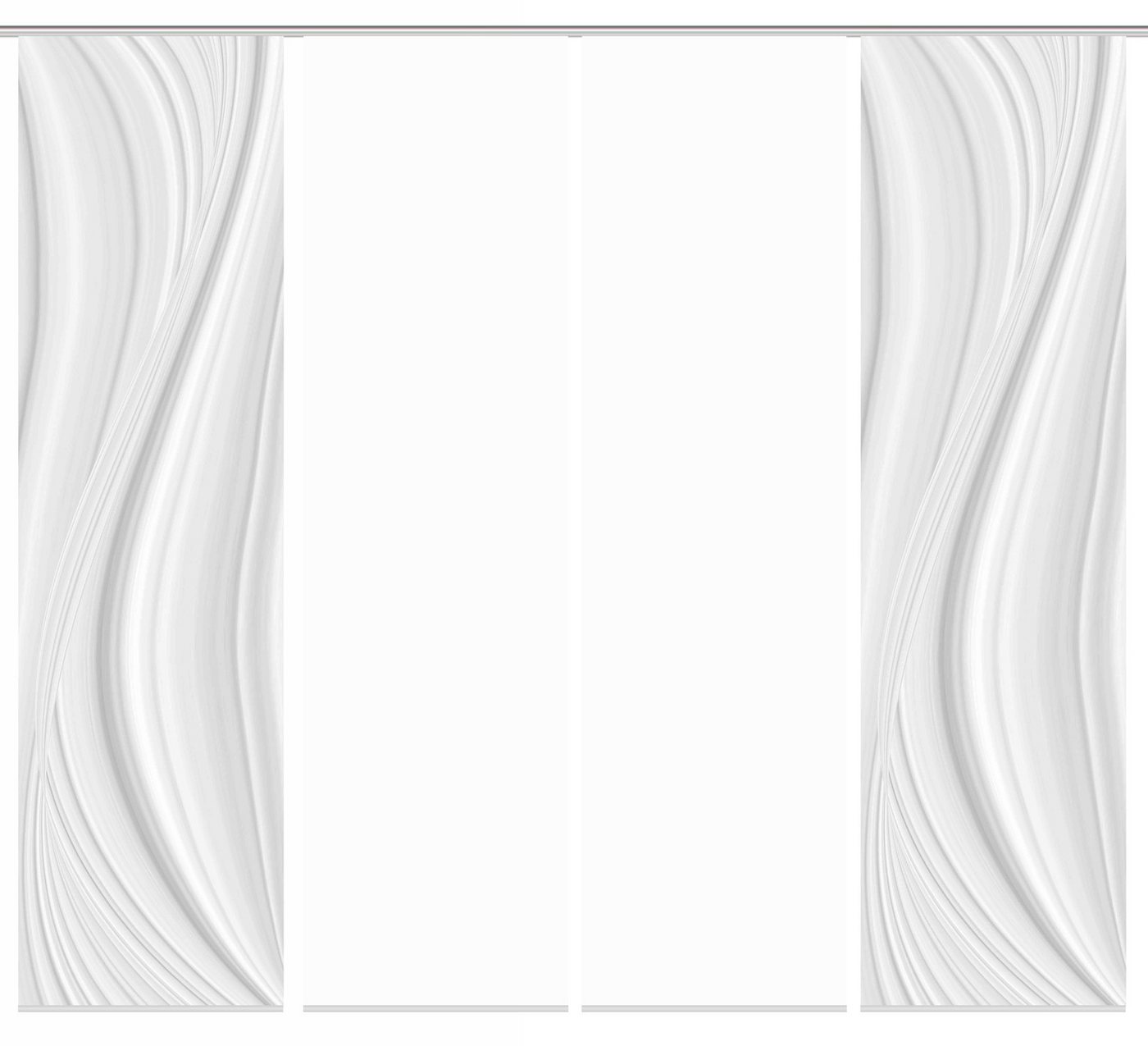 HOME WOHNIDEEN Schiebegardine 84677 Schiebegardine LAURINA Digitaldruck Dekostoff Seidenoptik 245x60, (4 St), 100% Polyester von HOME WOHNIDEEN