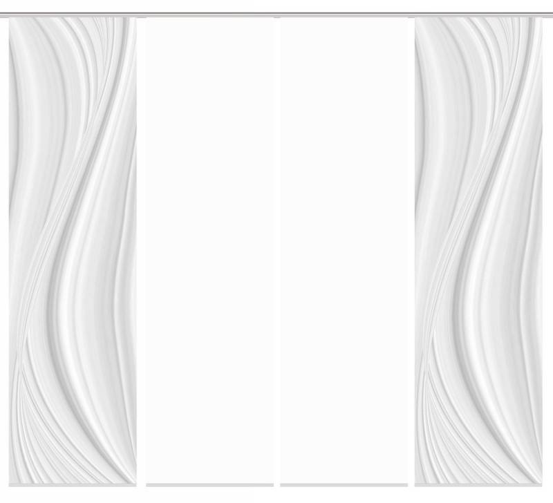 HOME WOHNIDEEN Schiebegardine 84677 Schiebegardine LAURINA Digitaldruck Dekostoff Seidenoptik 245x60, (4 St), 100% Polyester von HOME WOHNIDEEN