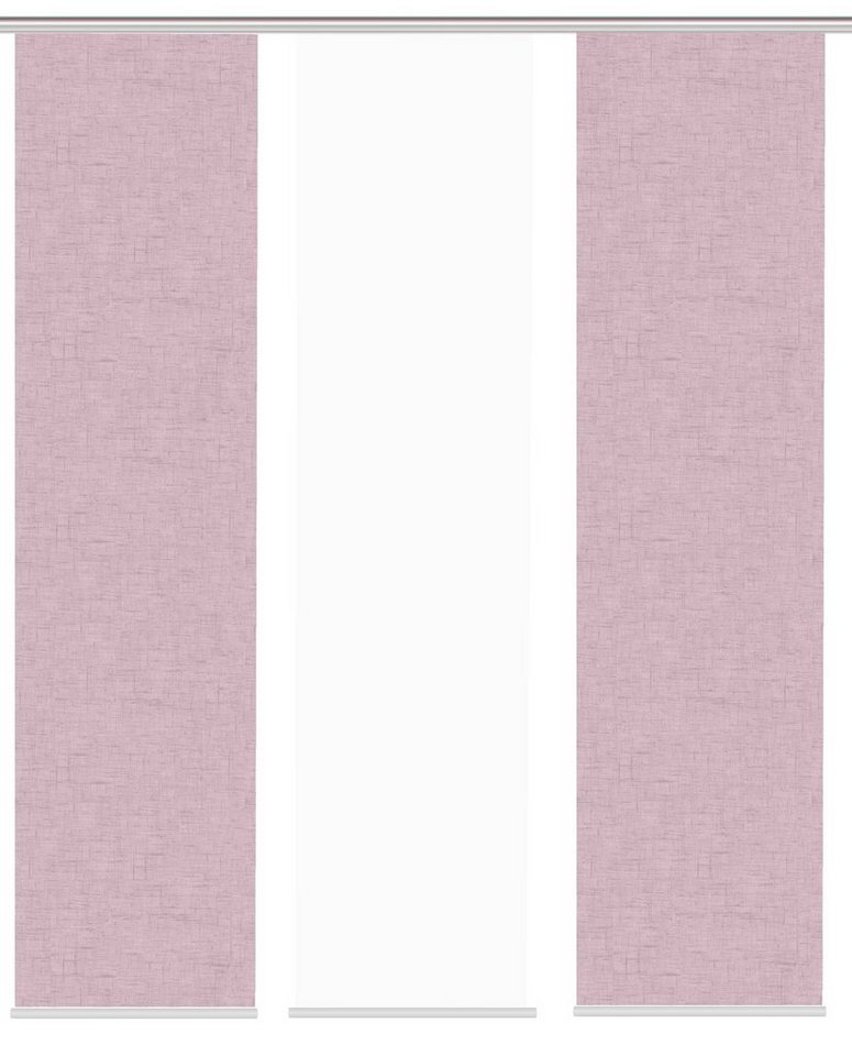 HOME WOHNIDEEN Schiebegardine Schiebegardine PIVE, Digitaldurck, Dekostoff, Seidenoptik 245x60 cm (3 St), 100% Polyester von HOME WOHNIDEEN