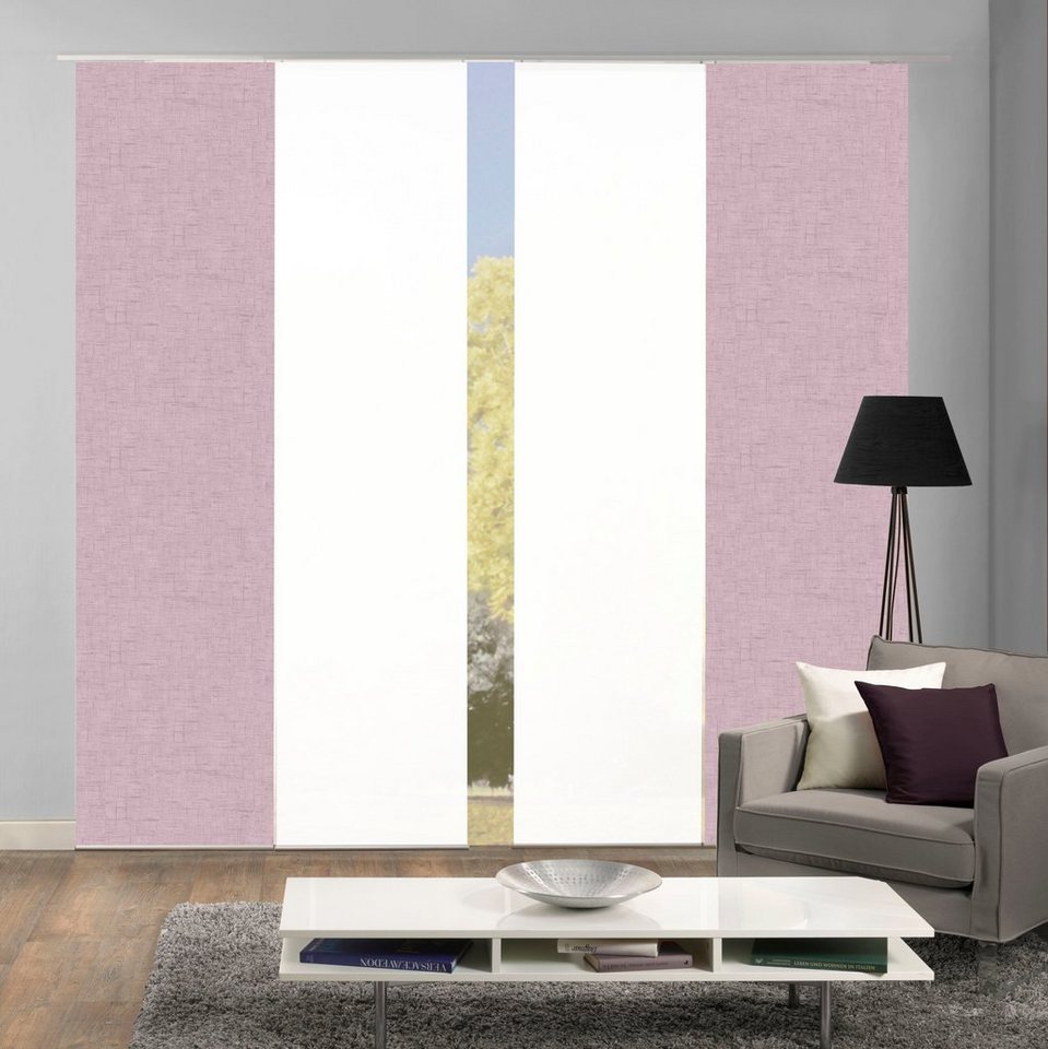 HOME WOHNIDEEN Schiebegardine PIVE 4er SET (4 St), Paneelwagen, blickdicht, Schiebevorhang Digidruck 4er Set PIVE von HOME WOHNIDEEN