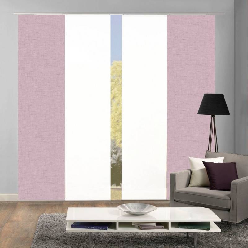 HOME WOHNIDEEN Schiebegardine PIVE 4er SET (4 St), Paneelwagen, blickdicht, Schiebevorhang Digidruck 4er Set PIVE von HOME WOHNIDEEN