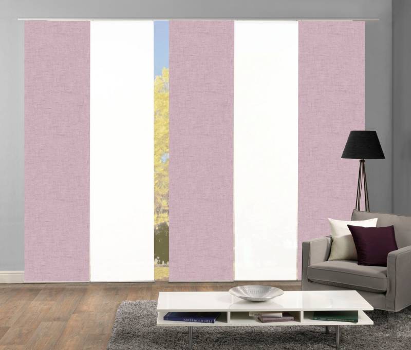 HOME WOHNIDEEN Schiebegardine PIVE 5er SET (5 St), Paneelwagen, blickdicht, Schiebevorhang Digidruck 5er Set PIVE von HOME WOHNIDEEN