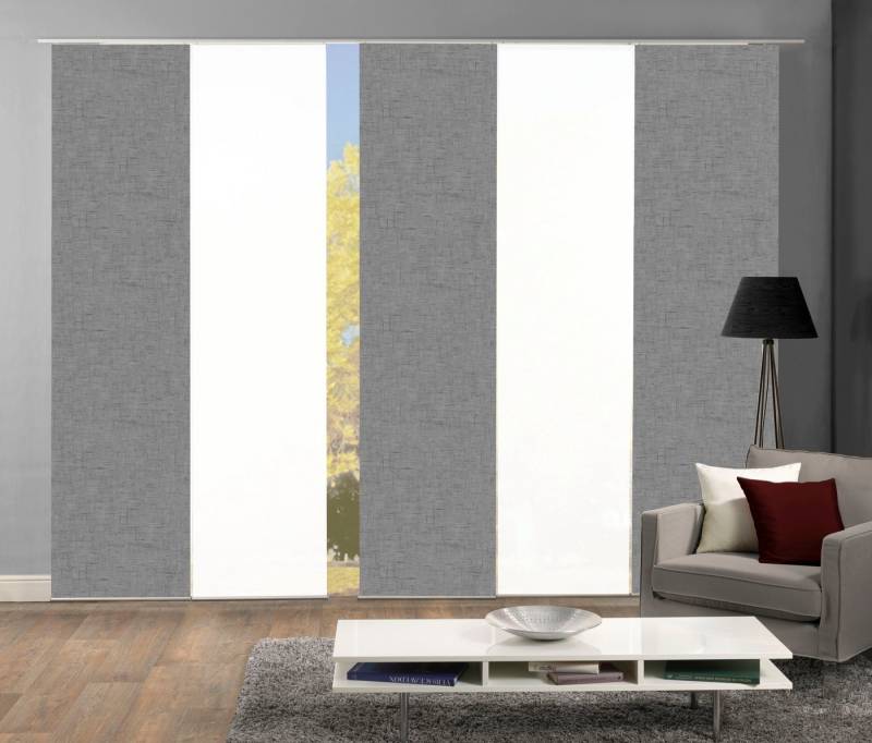 HOME WOHNIDEEN Schiebegardine PIVE 5er SET (5 St), Paneelwagen, blickdicht, Schiebevorhang Digidruck 5er Set PIVE von HOME WOHNIDEEN