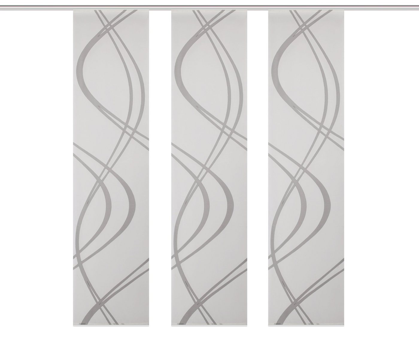 HOME WOHNIDEEN Schiebegardine Schiebevorhang TIBERIO aus Dekostoff und Voile mit Scherli 245 x 60 cm (3 St), 100% Polyester von HOME WOHNIDEEN