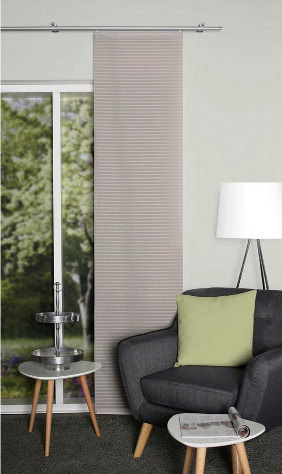 HOME WOHNIDEEN Schiebegardine TURIN, Klettband (1 St), blickdicht von HOME WOHNIDEEN