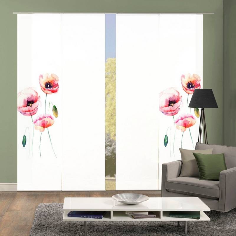 HOME WOHNIDEEN Schiebegardine VALMUE (4 St), Paneelwagen, blickdicht, Schiebevorhang Digi 4er Set VALMUE von HOME WOHNIDEEN