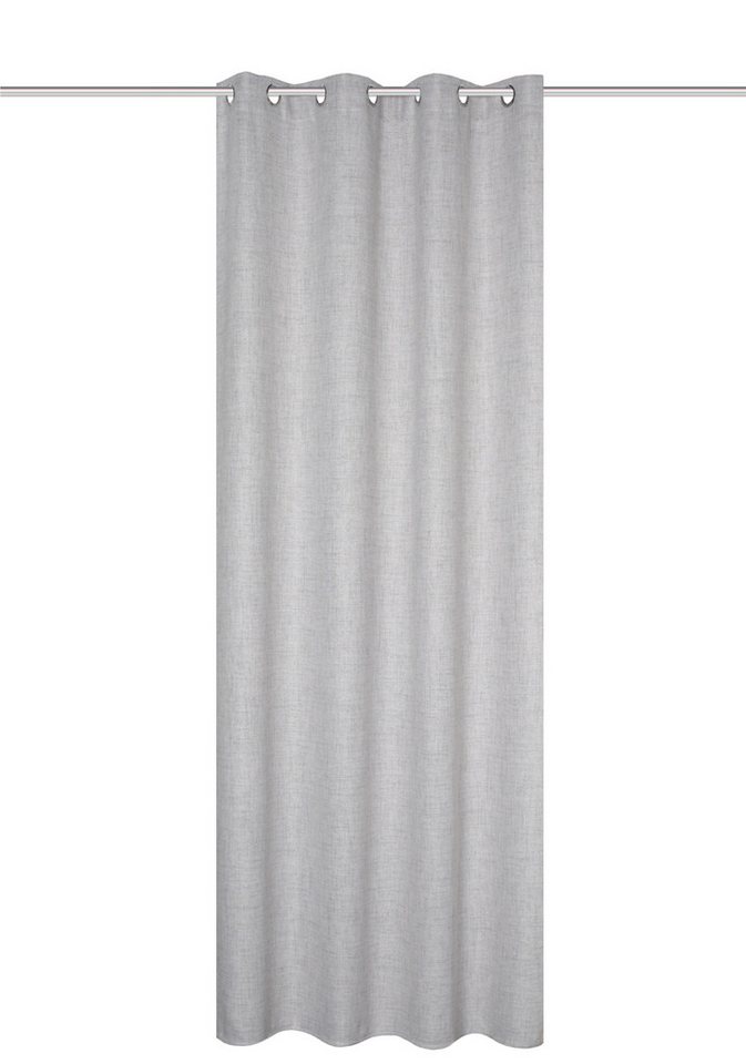 HOME WOHNIDEEN Vorhang Fertigschal LINORA mit Ösen in Leinenstruktur, blickdicht, (1 St), Polyester von HOME WOHNIDEEN