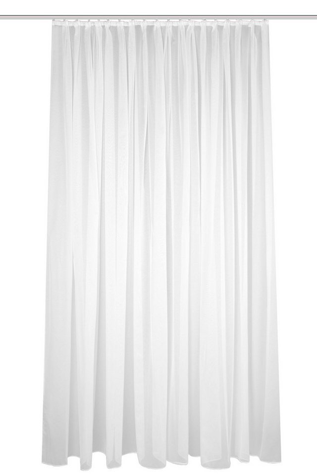 HOME WOHNIDEEN Vorhang Fertigstore SABLIO uni, Faltenband, weiß oder wollweiß, versch. Größen, Polyester von HOME WOHNIDEEN