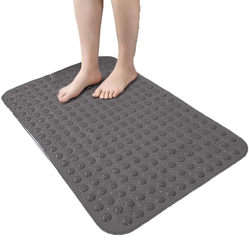 HOME ZEN HOUSEHOLD LINEN Rutschfeste Duschmatte mit Saugnäpfen, 100 % PVC-Kunststoff, Komfortqualität, schimmelresistent, Sicherheit für Kinder und ältere Menschen, 50 x 50 cm, Grau HOME ZEN HOUSEHOLD LINEN Rutschfeste Duschmatte mit Saugnäpfen, 100 % PVC-Kunststoff, Komfortqualität, schimmelresistent, Sicherheit für Kinder und ältere Menschen, 50 x 50 cm, Grau von HOME ZEN HOUSEHOLD LINEN