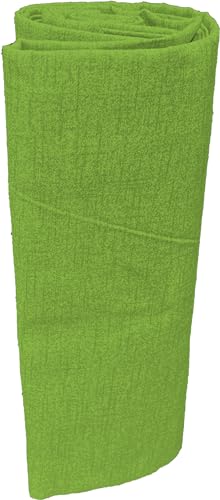 Tagesdecke und Sofaüberwurf Grande Foulard Art Sunny aus dickem und strapazierfähigem Polyester-Baumwollgewebe, einfarbig und meliert, maschinenwaschbar für Mehrzweckgebrauch (Hellgrün, 240 x 270 cm) von HOME ZEN HOUSEHOLD LINEN