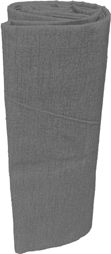 Tagesdecke und Sofaüberwurf Grande Foulard Art Sunny aus dickem und strapazierfähigem Polyester-Baumwollgewebe, einfarbig und meliert, maschinenwaschbar und vielseitig (Grau, 240 x 270 cm) von HOME ZEN HOUSEHOLD LINEN
