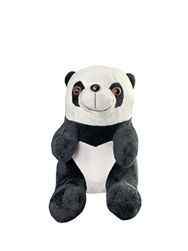 Türstopper für Boden, schwere Tiere, Kinder, modernes Design, dekorative Katze Sandsack, Gewicht 0,8 kg (Panda schwarz) von HOME ZEN HOUSEHOLD LINEN