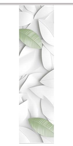 HOME in green HIG LISON Schiebegardine recyceltes Polyester, 245x60 cm, Blättermotiv, Farbe:grün, Größe:245 x 60 cm, Anzahl:1x HOME in green HIG LISON Schiebegardine recyceltes Polyester, 245x60 cm, Blättermotiv, Farbe:grün, Größe:245 x 60 cm, Anzahl:1x von HOME in green