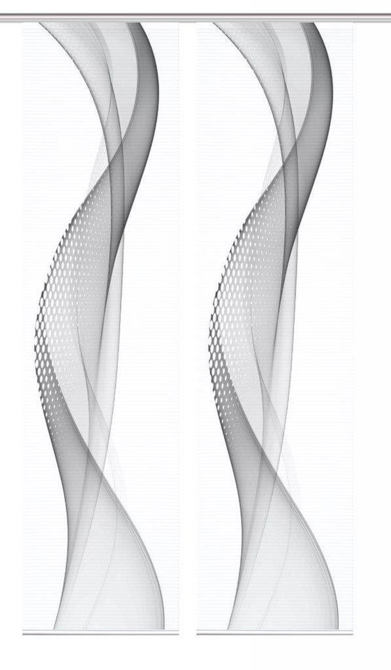 HOME in green Schiebegardine 84099 NEVOLA Schiebegardine recyceltem Polyester 245x60 cm (2 St), Polyester (recycelt) Polyester von HOME in green