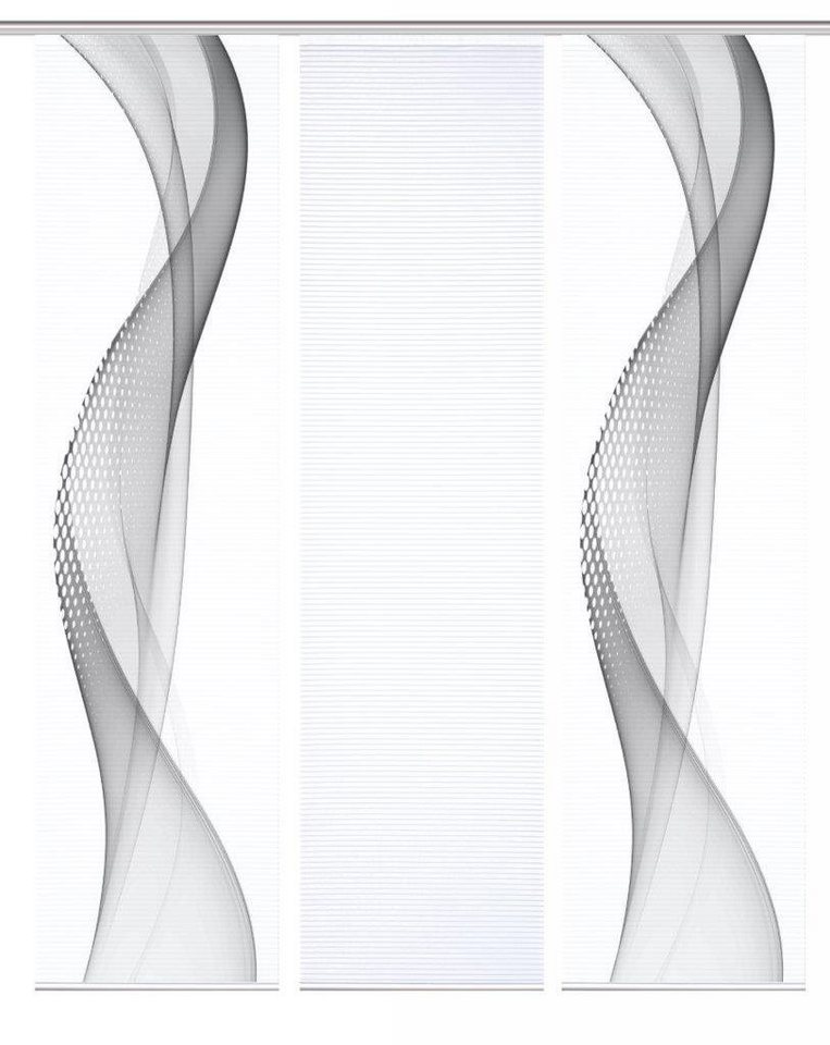 HOME in green Schiebegardine 84099 NEVOLA Schiebegardine recyceltem Polyester 245x60 cm (3 St), Polyester (recycelt) Polyester von HOME in green