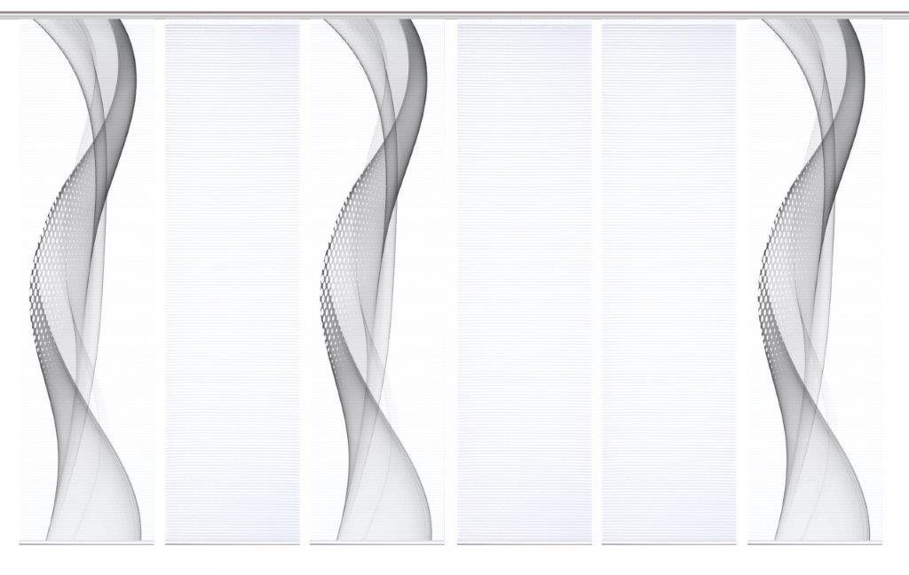 HOME in green Schiebegardine 84099 NEVOLA Schiebegardine recyceltem Polyester 245x60 cm (6 St), Polyester (recycelt) Polyester von HOME in green