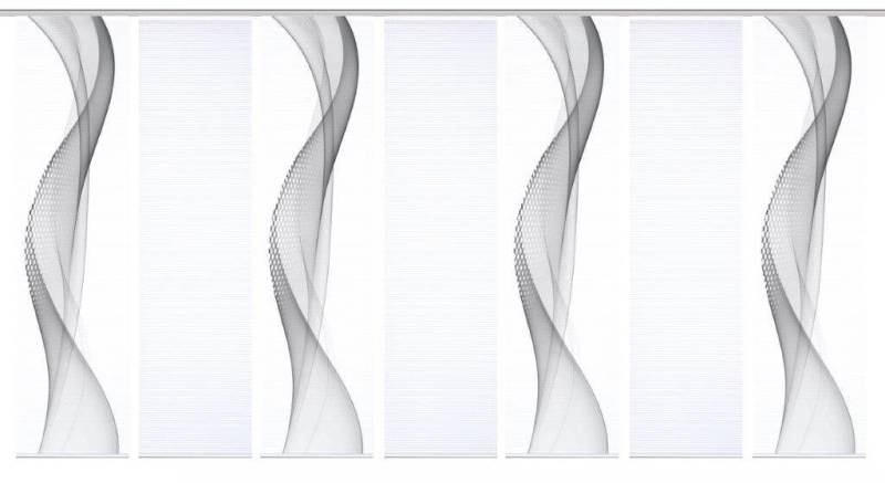 HOME in green Schiebegardine 84099 NEVOLA Schiebegardine recyceltem Polyester 245x60 cm (7 St), Polyester (recycelt) Polyester von HOME in green