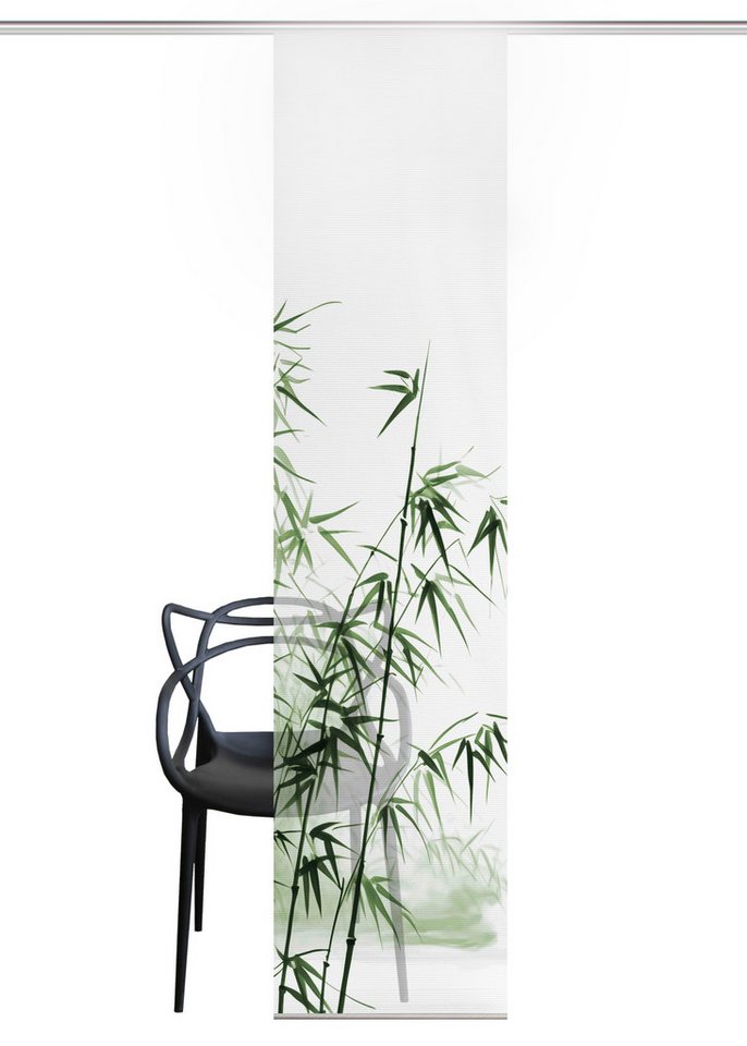 HOME in green Schiebegardine HIG 800270, RUFUS 245x60 cm, Blumendruck, rec. Polyester (1 St), 91% Polyester (recycelt), 9% Polyester von HOME in green