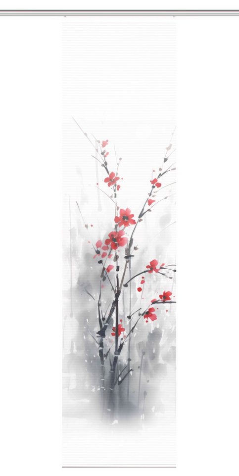 HOME in green Schiebegardine HIG BELMIRA Schiebegardine recyc. Polyester, 245x60 cm, Blumendruck (1 St), Polyester (recycelt) Polyester von HOME in green