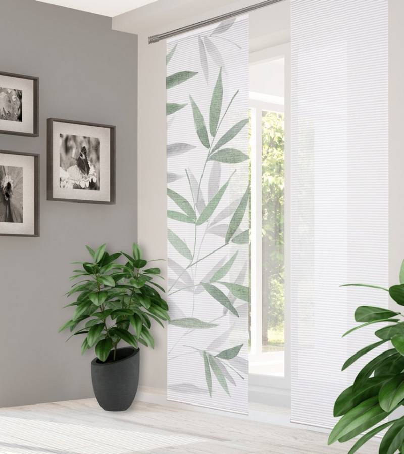 HOME in green Schiebegardine HOME in green RANDOW Schiebegardine recyceltes Polyester, 245x60 cm (1 St), Polyester (recycelt) Polyester von HOME in green