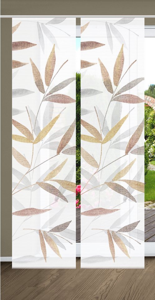 HOME in green Schiebegardine HOME in green RANDOW Schiebegardine recyceltes Polyester, 245x60 cm, (2 St), Polyester (recycelt) Polyester von HOME in green