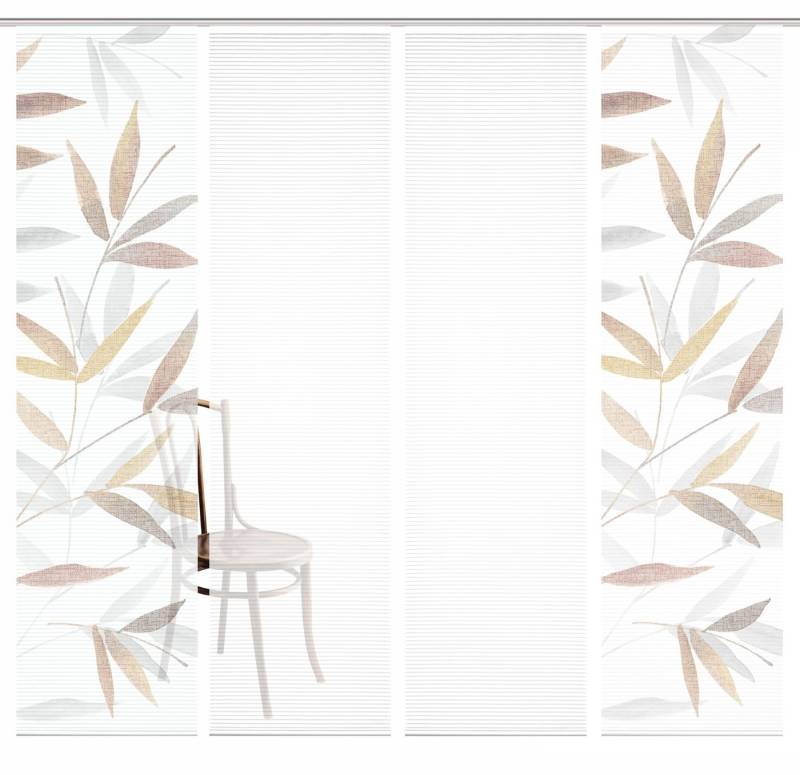 HOME in green Schiebegardine HOME in green RANDOW Schiebegardine recyceltes Polyester, 245x60 cm (4 St), Polyester (recycelt) Polyester von HOME in green