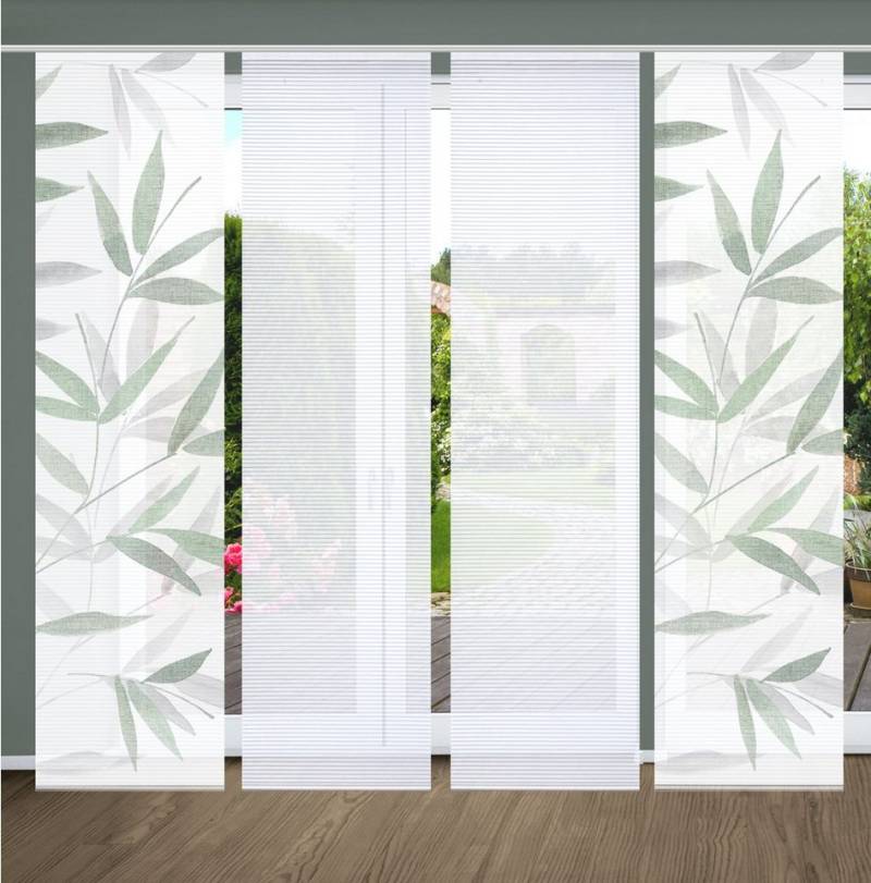 HOME in green Schiebegardine HOME in green RANDOW Schiebegardine recyceltes Polyester, 245x60 cm, (4 St), Polyester (recycelt) Polyester von HOME in green