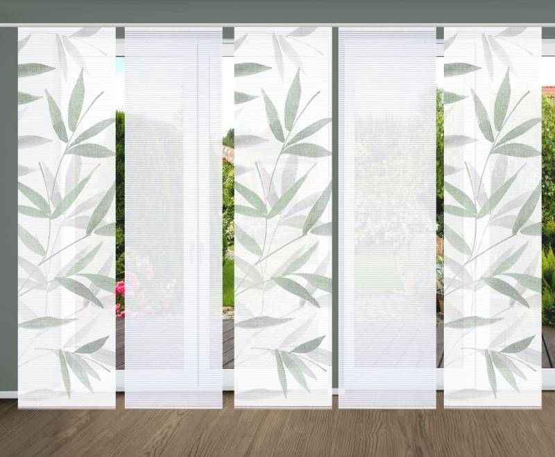 HOME in green Schiebegardine HOME in green RANDOW Schiebegardine recyceltes Polyester, 245x60 cm, (5 St), Polyester (recycelt) Polyester von HOME in green