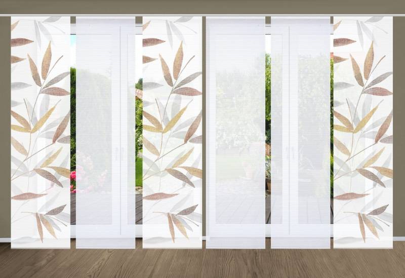 HOME in green Schiebegardine HOME in green RANDOW Schiebegardine recyceltes Polyester, 245x60 cm (6 St), Polyester (recycelt) Polyester von HOME in green