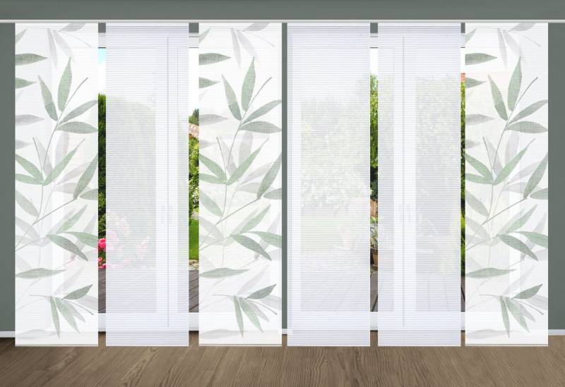 HOME in green Schiebegardine HOME in green RANDOW Schiebegardine recyceltes Polyester, 245x60 cm (6 St), Polyester (recycelt) Polyester von HOME in green