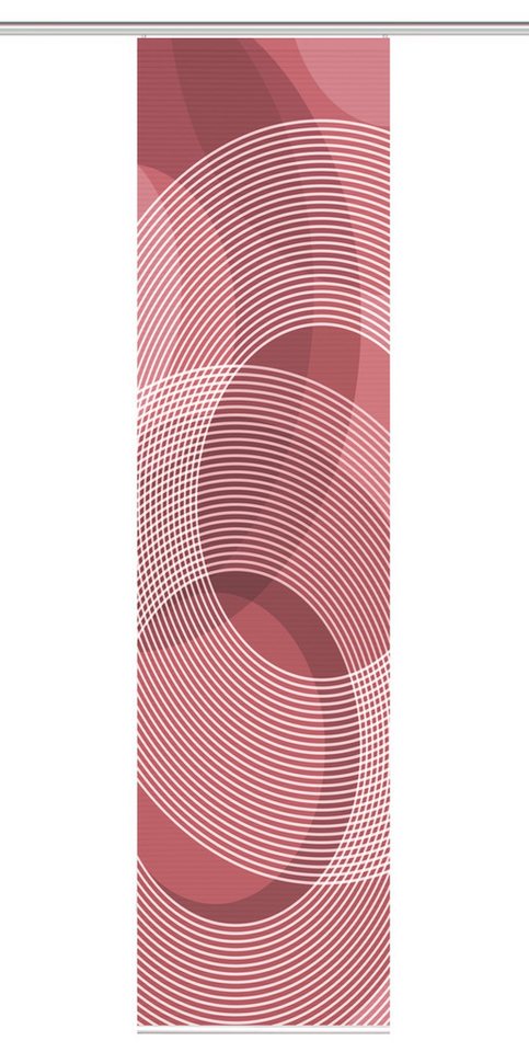 HOME in green Schiebegardine Home In Green Schiebevorhang Bambusoptik Recycelt Digitaldruck Afonso (1 St), Kunstfaser, 1x Schiebewand inkl. Paneelwagen und Klemmleiste Bordeaux von HOME in green