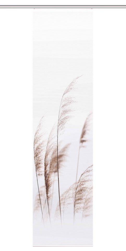 HOME in green Schiebegardine Home In Green Schiebevorhang Bambusoptik Recycelt Digitaldruck Pamilo (1 St), Kunstfaser, 1x Schiebewand inkl. Paneelwagen und Klemmleiste Natur von HOME in green