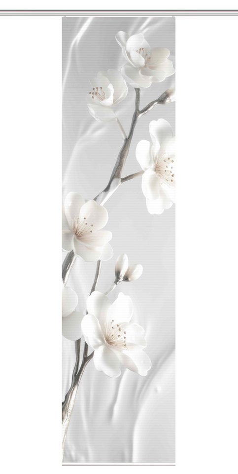 HOME in green Schiebegardine LAIRA Schiebegardine recyceltes Polyester, 245x60 cm, Blumendruck (1 St), Polyester (recycelt) Polyester von HOME in green