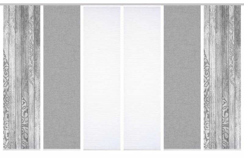 HOME in green Schiebegardine 84048 LEGNO Schiebegardine, recyceltem Polyester BambusOptik 245x60 cm, (6 St), Polyester (recycelt) Polyester von HOME in green