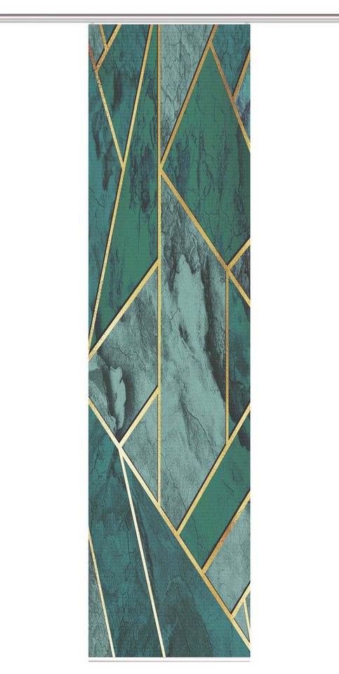 HOME in green Schiebegardine 84058 SIGNUM Schiebegardine recyceltes Polyester Bambusoptik 245x60 (1 St), Polyester (recycelt) Polyester von HOME in green