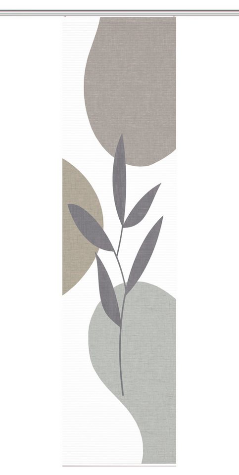 HOME in green Schiebegardine 84074 FRONDA Schiebegardine, recyceltem Polyester 245x60 cm (1 St), Polyester (recycelt) Polyester von HOME in green