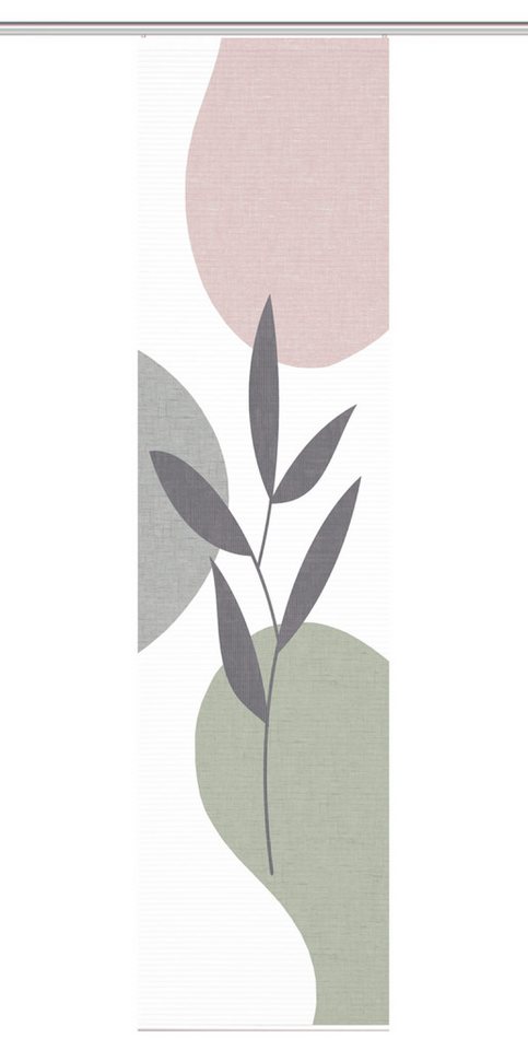 HOME in green Schiebegardine 84074 FRONDA Schiebegardine, recyceltem Polyester 245x60 cm (1 St), Polyester (recycelt) Polyester von HOME in green