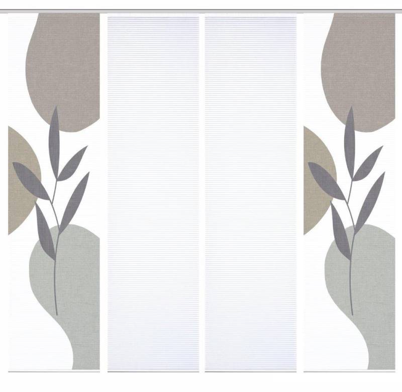 HOME in green Schiebegardine 84074 FRONDA Schiebegardine, recyceltem Polyester 245x60 cm (4 St), Polyester (recycelt) Polyester von HOME in green