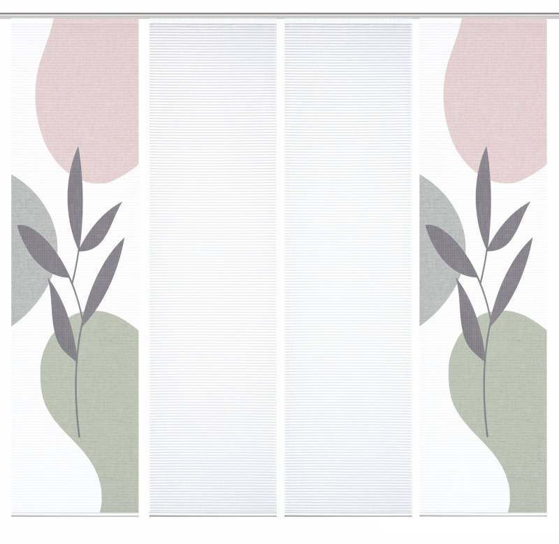 HOME in green Schiebegardine 84074 FRONDA Schiebegardine, recyceltem Polyester 245x60 cm (4 St), Polyester (recycelt) Polyester von HOME in green