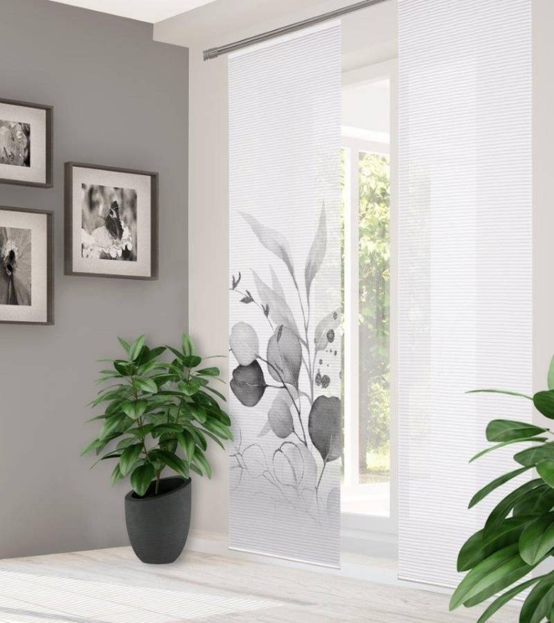HOME in green Schiebegardine 84096 ABANIO Schiebegardine rec. Polyester, 245x60 cm, halbtransparent, (2 St), Polyester (recycelt) Polyester von HOME in green