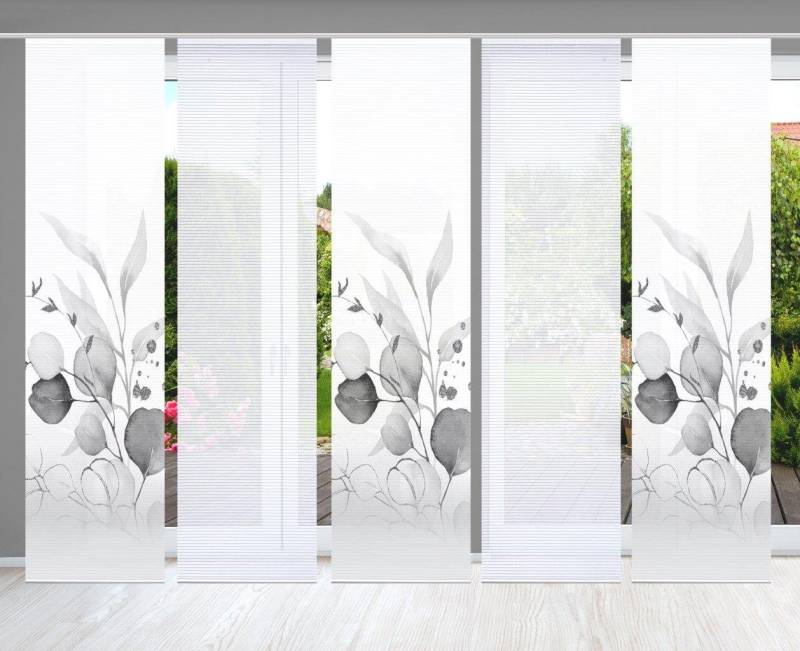HOME in green Schiebegardine 84096 ABANIO Schiebegardine rec. Polyester, 245x60 cm, halbtransparent (5 St), Polyester (recycelt) Polyester von HOME in green
