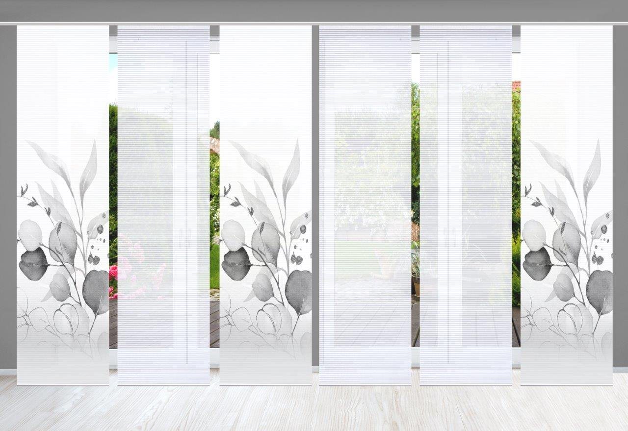 HOME in green Schiebegardine 84096 ABANIO Schiebegardine rec. Polyester, 245x60 cm, halbtransparent (6 St), Polyester (recycelt) Polyester von HOME in green