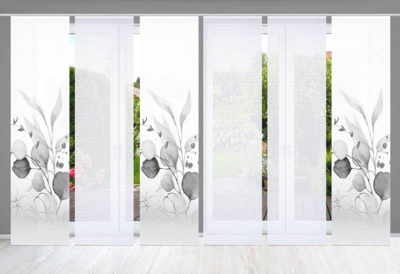HOME in green Schiebegardine 84096 ABANIO Schiebegardine rec. Polyester, 245x60 cm, halbtransparent (6 St), Polyester (recycelt) Polyester von HOME in green