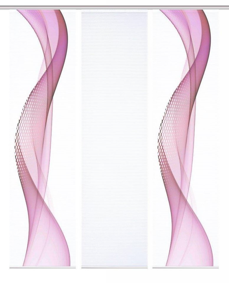 HOME in green Schiebegardine 84099 NEVOLA Schiebegardine recyceltem Polyester 245x60 cm (3 St), Polyester (recycelt) Polyester von HOME in green