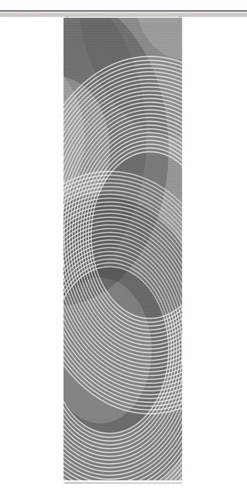 HOME in green Schiebegardine HIG AFONSO Schiebegardine recyceltes Polyester, 245x60 cm, Kreismotiv (1 St), Polyester (recycelt) Polyester von HOME in green