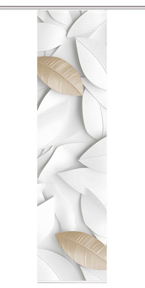 HOME in green Schiebegardine HIG LISON Schiebegardine recyceltes Polyester, 245x60 cm, Blättermotiv, (1 St), 100% Polyester von HOME in green