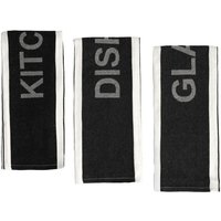 Geschirrtuch-Set Essential Mittelschwarz 45 x 70 von HOME&YOU