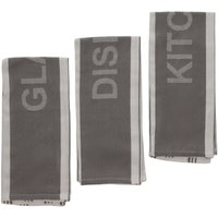 Geschirrtuch-Set Essential dunkelgrau 45 x 70 von HOME&YOU