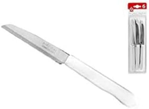Home set 6 coltelli color knife sbucciatori in inox e plastica bianco von H&H
