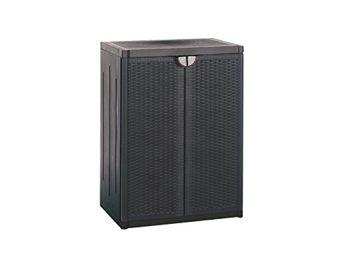 GENSINI MÖBEL Rattan BRAUN NIEDRIG 65X45X88, Black, Groß von HOME